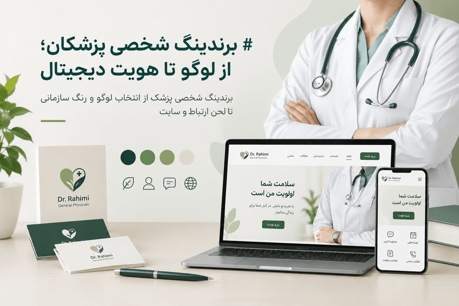 پوستر برند شخصی پزشکی مطبا
